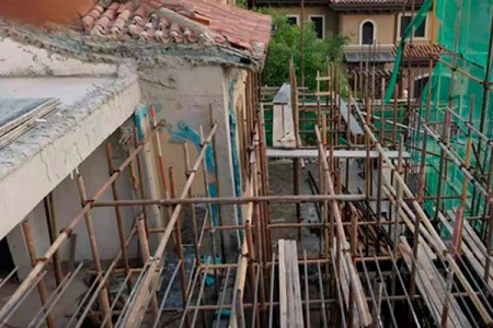 天津別墅改造施工現(xiàn)場